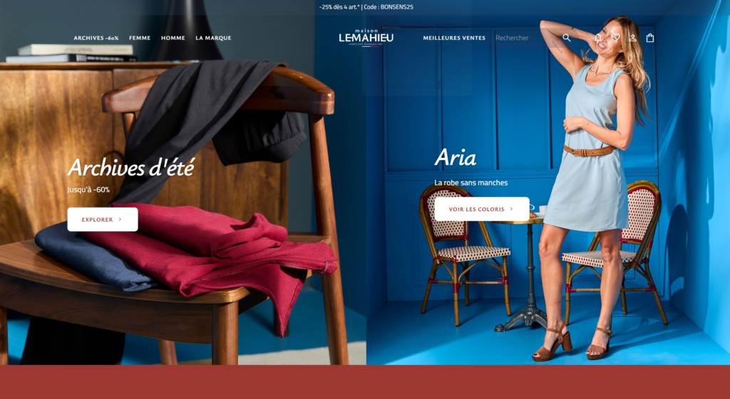 `Lemahieu French textile manufacturer homepage for Made in France apparel production`