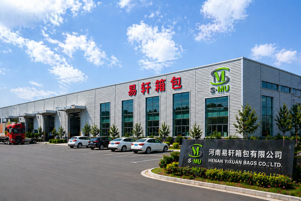 S.MU ACCESSORY custom bag factory production line for handbags wallets belts and accessories.