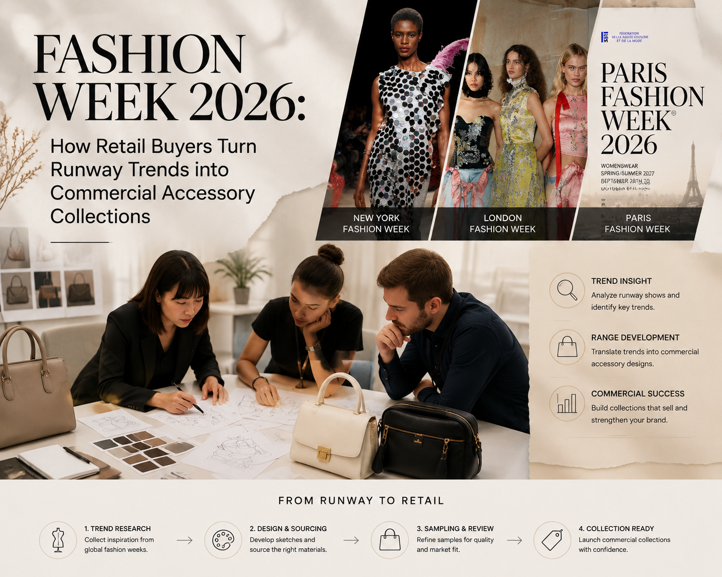 Fashion Week 2026: How Retail Buyers Turn Runway Trends into Commercial Accessory Collections