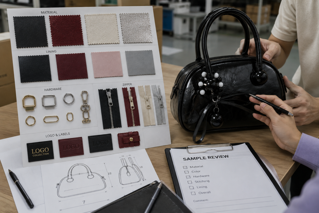 Christmas bag material and hardware approval process