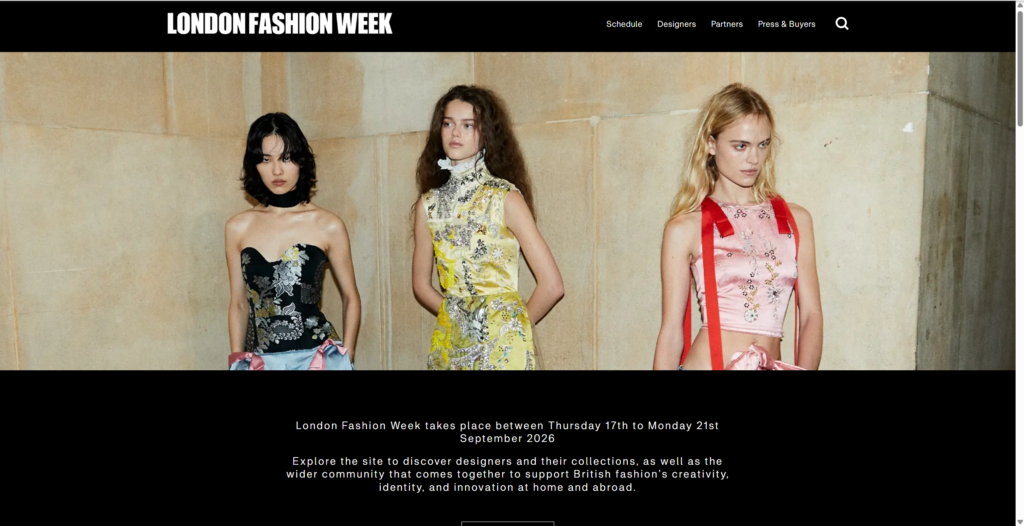 Official London Fashion Week website